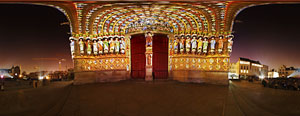 cathedrale d'amiens en couleurs -polycroimie du portail centrall